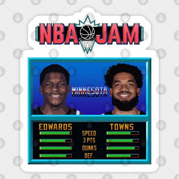 NBA JAM - Minnesota season 23-24 Sticker by Buff Geeks Art